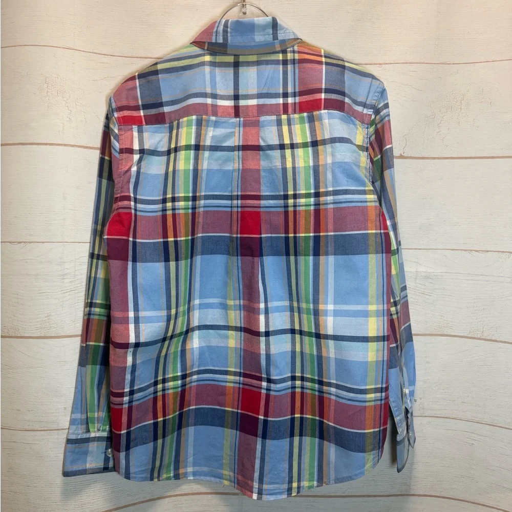 Polo Ralph Lauren long-sleeve multicolor plaid button-down shirt size 7